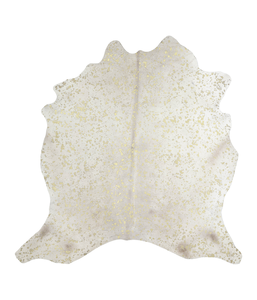 Metallic X-Large Brazilian Cowhide Rug 6'7"H x 6'6"W #A20392 by Hudson Hides