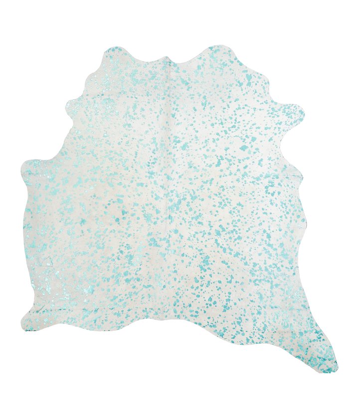 Metallic X-Large Brazilian Cowhide Rug 6'5"H x 6'2"W #A20424 by Hudson Hides