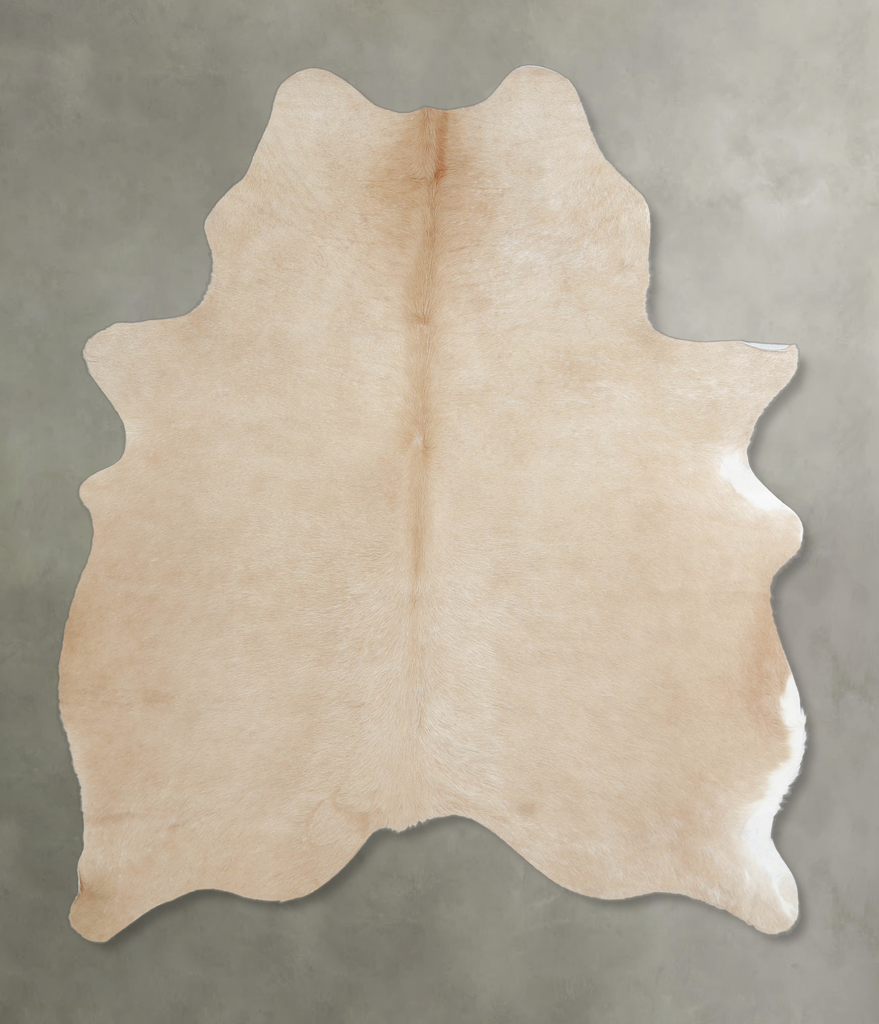 Beige Medium Brazilian Cowhide Rug 5'4"H x 4'9"W #A20433 by Hudson Hides