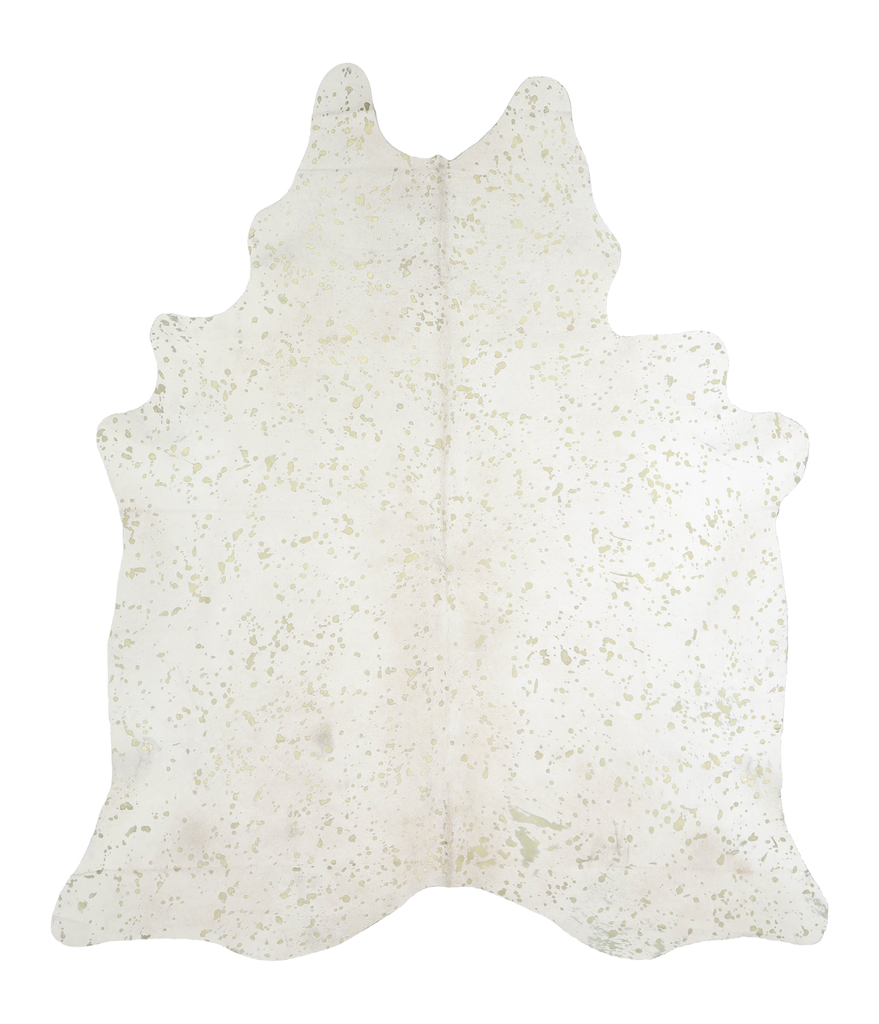Metallic X-Large Brazilian Cowhide Rug 7'6"H x 6'5"W #A20439 by Hudson Hides