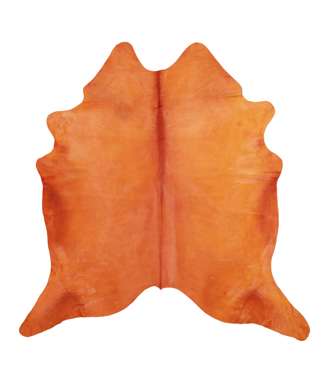 Dyed Orange XX-Large Brazilian Cowhide Rug 7'8"H x 7'5"W #A20493 by Hu
