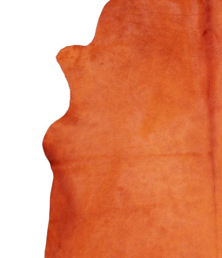 Dyed Orange XX-Large Brazilian Cowhide Rug 7'11"H x 7'7"W #A20494 by Hudson Hides
