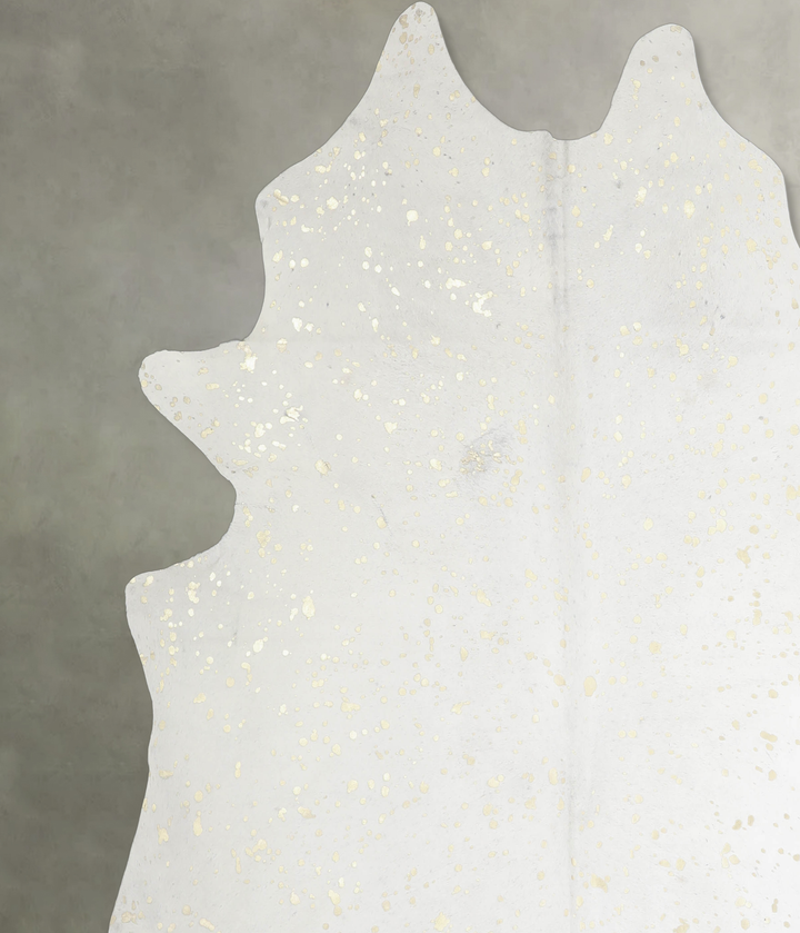 Metallic XX-Large Brazilian Cowhide Rug 7'3"H x 7'4"W #A20503 by Hudson Hides