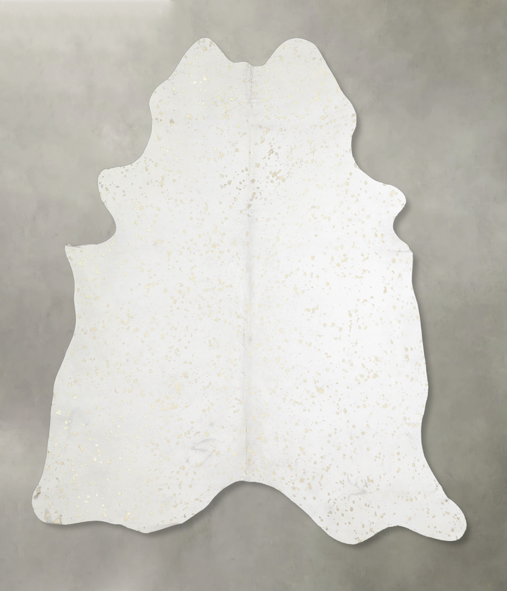 Metallic X-Large Brazilian Cowhide Rug 6'7"H x 6'6"W #A20504 by Hudson Hides