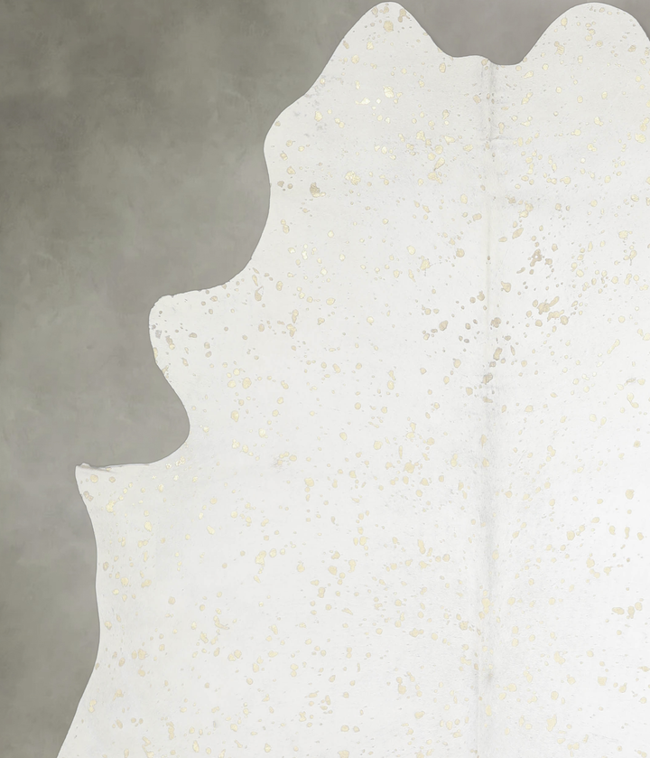 Metallic X-Large Brazilian Cowhide Rug 6'7"H x 6'6"W #A20504 by Hudson Hides