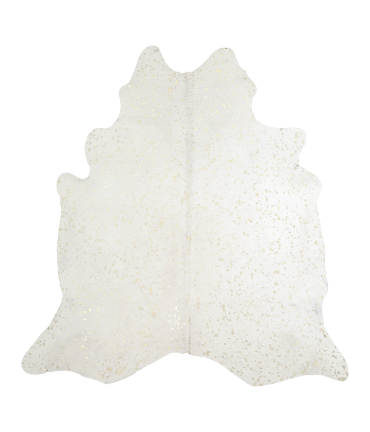 Metallic XX-Large Brazilian Cowhide Rug 7'7"H x 7'3"W #A20524 by Hudson Hides