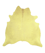 Dyed Yellow XX-Large Brazilian Cowhide Rug 7'4"H x 7'1"W #A20571 by Hudson Hides