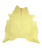 Dyed Yellow XX-Large Brazilian Cowhide Rug 7'4