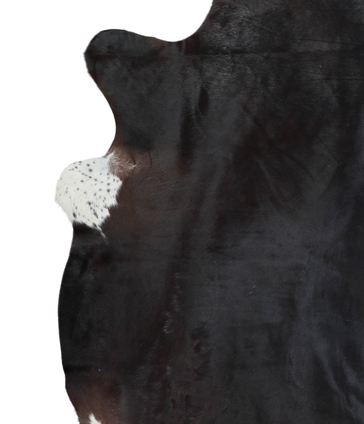 Solid Black X-Large Brazilian Cowhide Rug 7'1"H x 6'7"W #A20577 by Hudson Hides