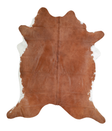 Brown and White Regular X-Large Brazilian Cowhide Rug 7'6"H x 6'4"W #A20586 by Hudson Hides