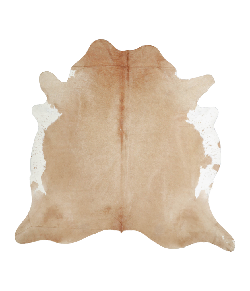 Beige XX-Large Brazilian Cowhide Rug 6'11"H x 7'2"W #A20608 by Hudson Hides