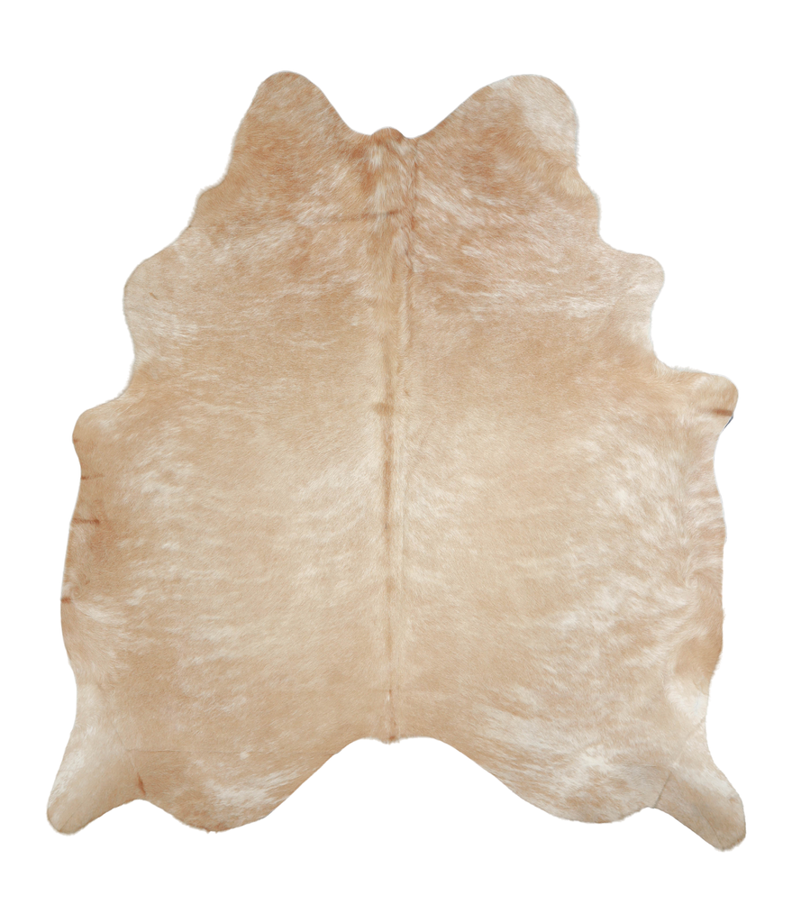 Beige X-Large Brazilian Cowhide Rug 7'4"H x 6'6"W #A20611 by Hudson Hides