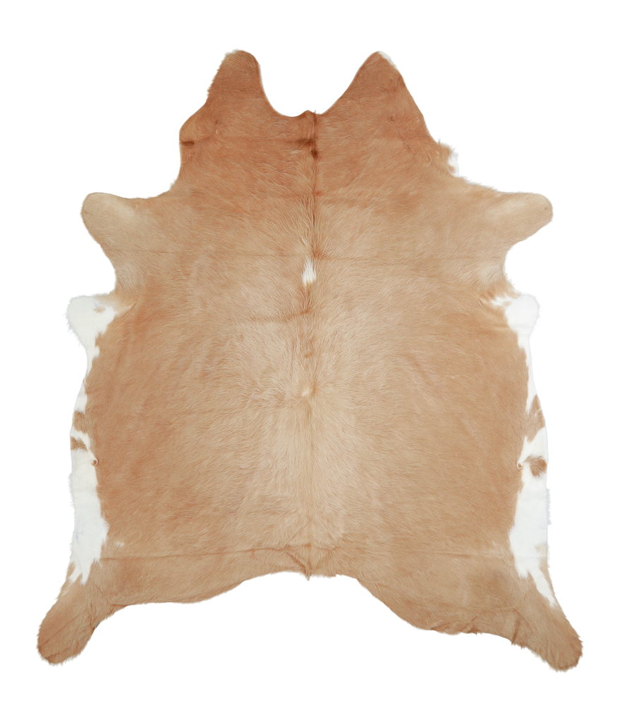 Beige XX-Large Brazilian Cowhide Rug 7'9"H x 6'8"W #A20616 by Hudson Hides