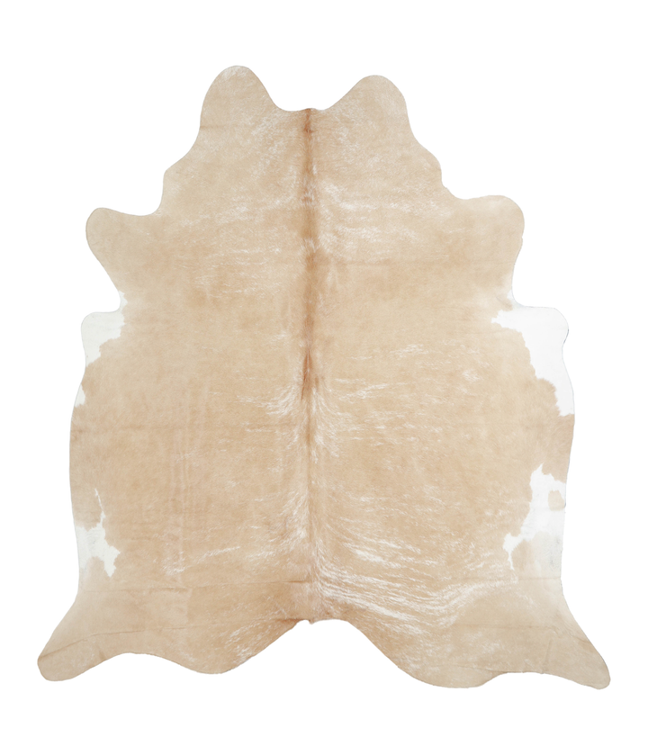 Beige XX-Large Brazilian Cowhide Rug 7'7"H x 6'11"W #A20618 by Hudson Hides