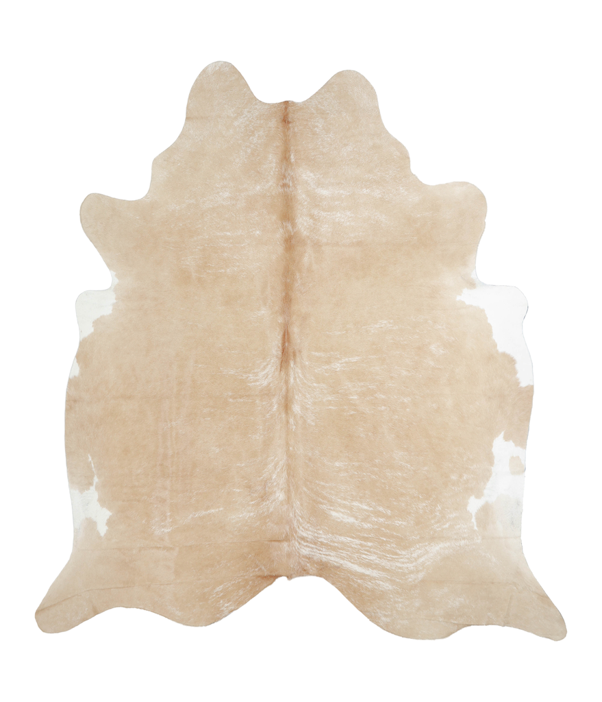 Beige XX-Large Brazilian Cowhide Rug 7'7"H x 6'11"W #A20618 by Hudson Hides