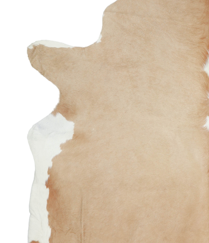 Beige and White XX-Large Brazilian Cowhide Rug 7'11"H x 6'11"W #A20620 by Hudson Hides