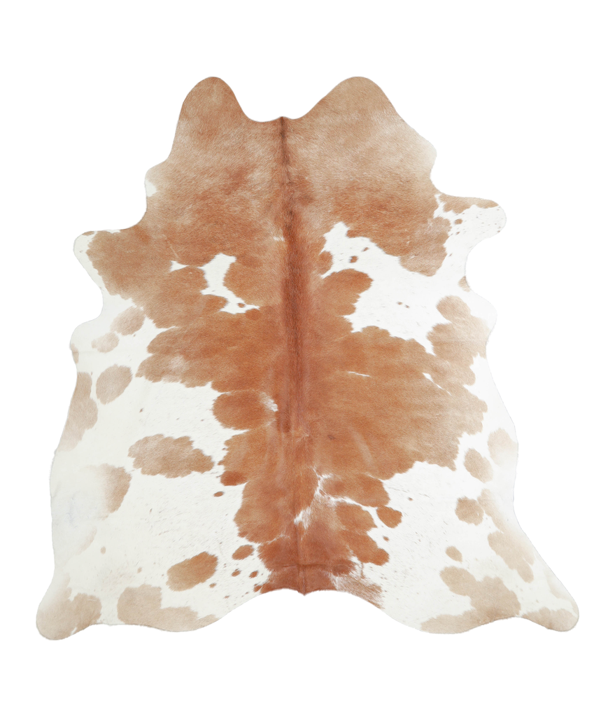 Brown and White X-Large Brazilian Cowhide Rug 6'6"H x 6'3"W #A20640 by Hudson Hides
