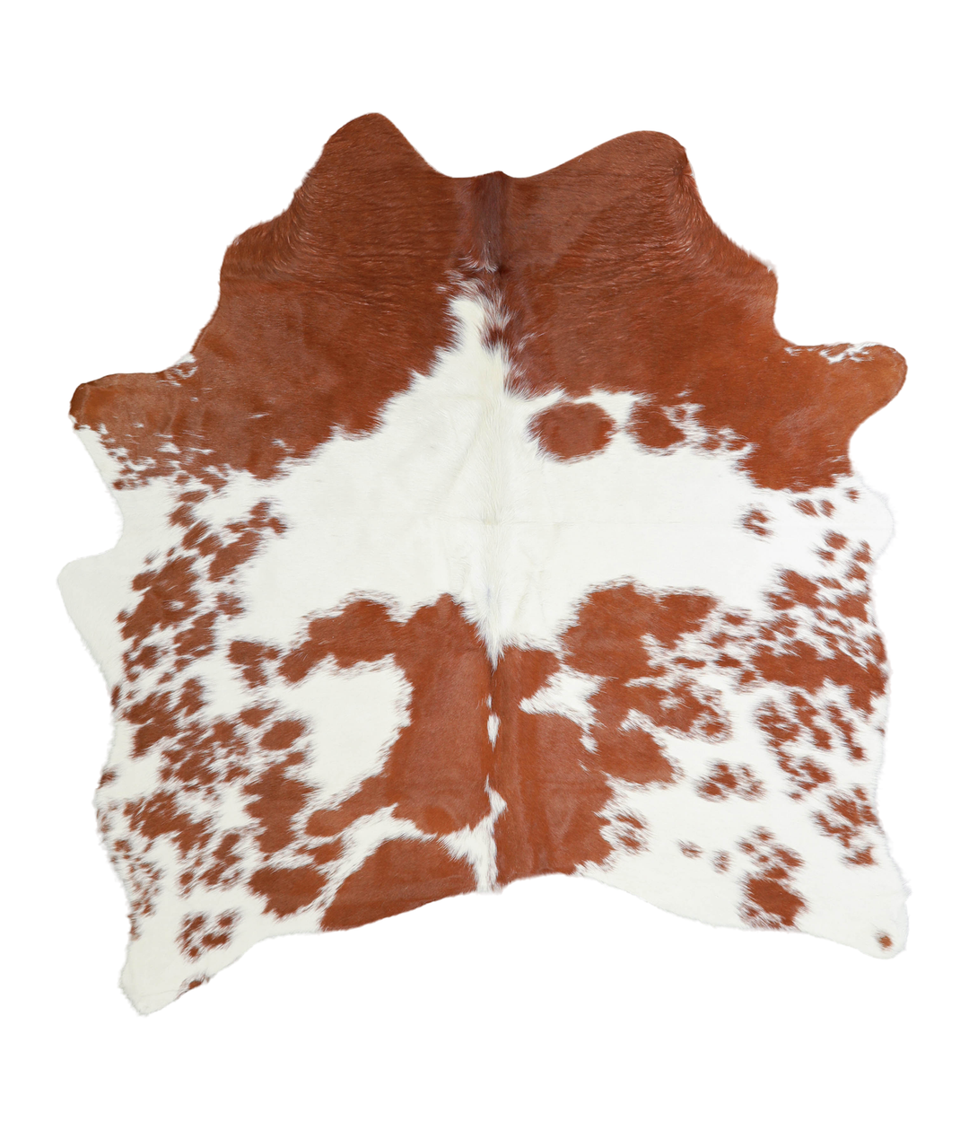 Brown and White Large Brazilian Cowhide Rug 5'10"H x 5'6"W #A20642 by 
