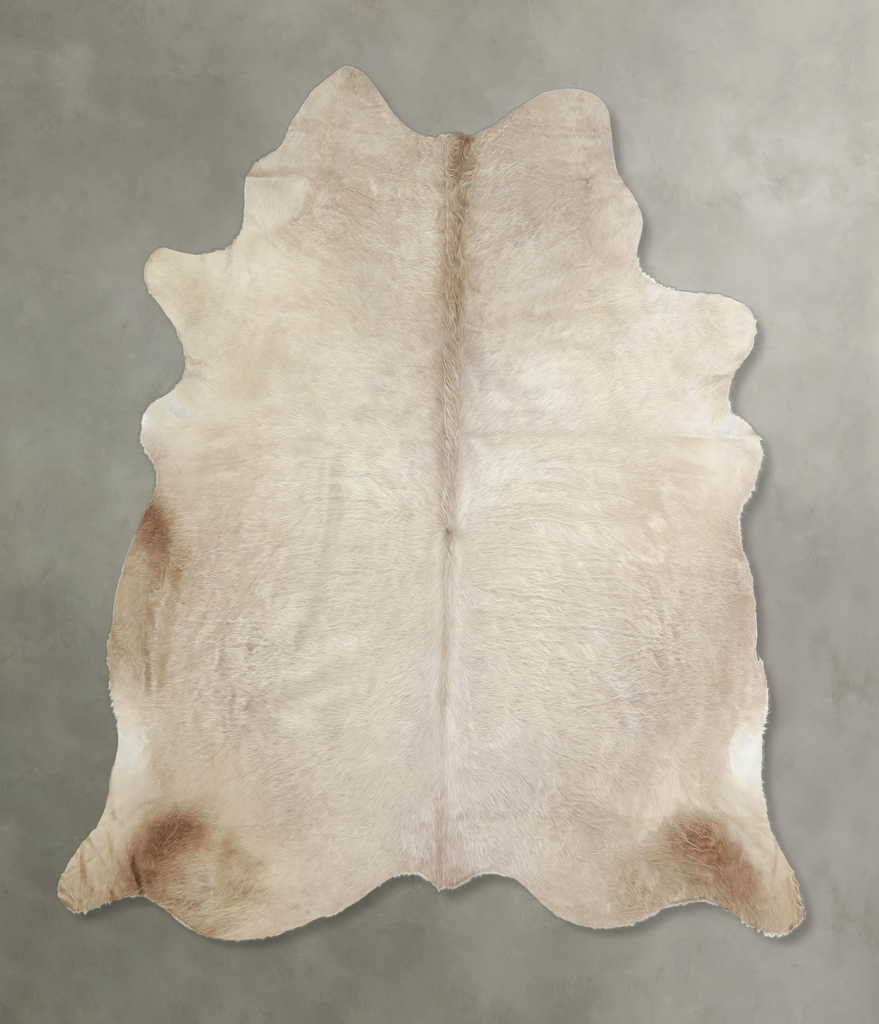 Champagne X-Large Brazilian Cowhide Rug 6'9"H x 6'7"W #A20645 by Hudson Hides