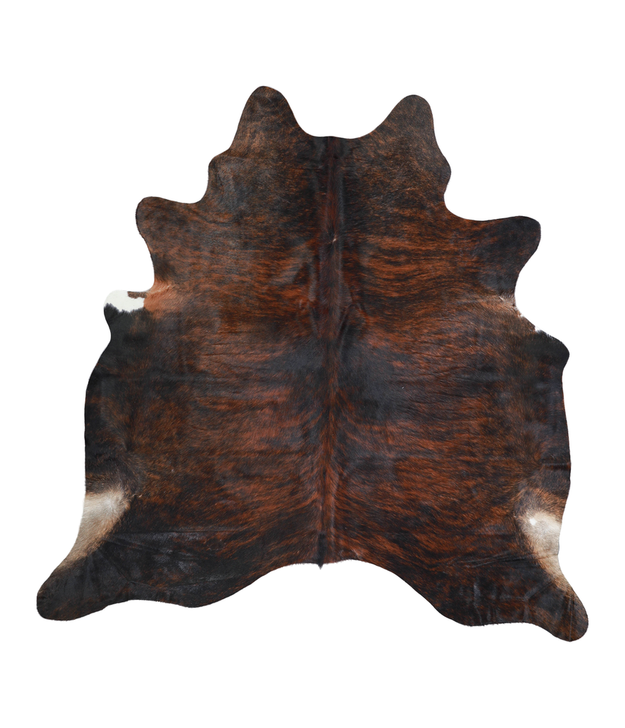 Dark Brindle X-Large Brazilian Cowhide Rug 6'8"H x 6'6"W #A20692 by Hudson Hides