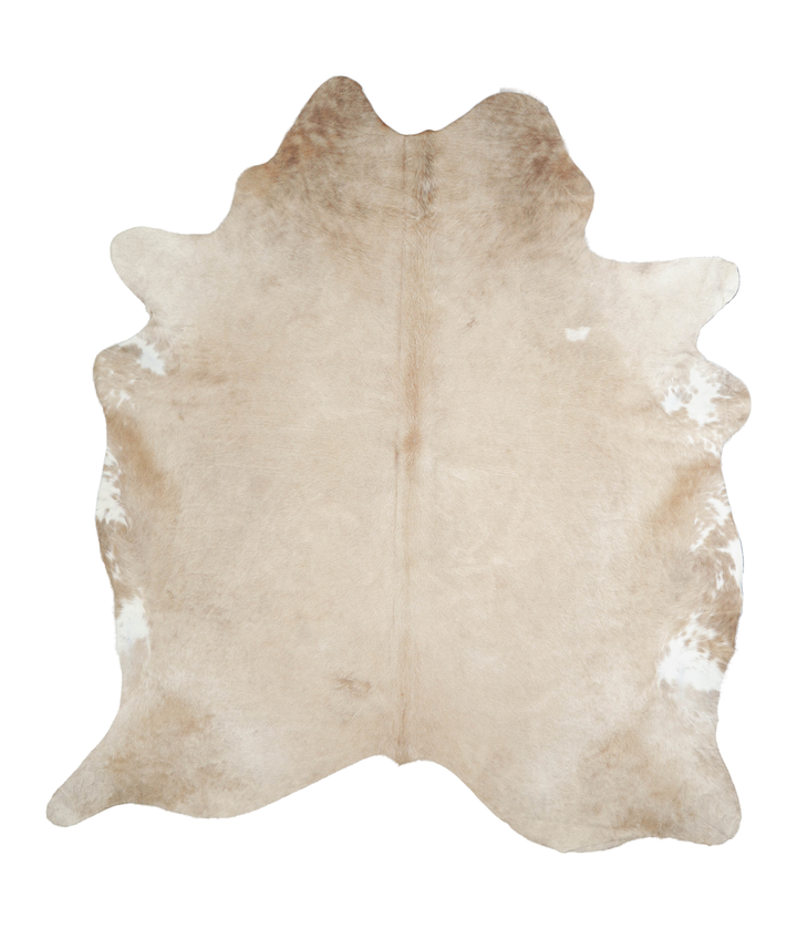 Beige XX-Large Brazilian Cowhide Rug 7'6"H x 6'9"W #A20707 by Hudson Hides
