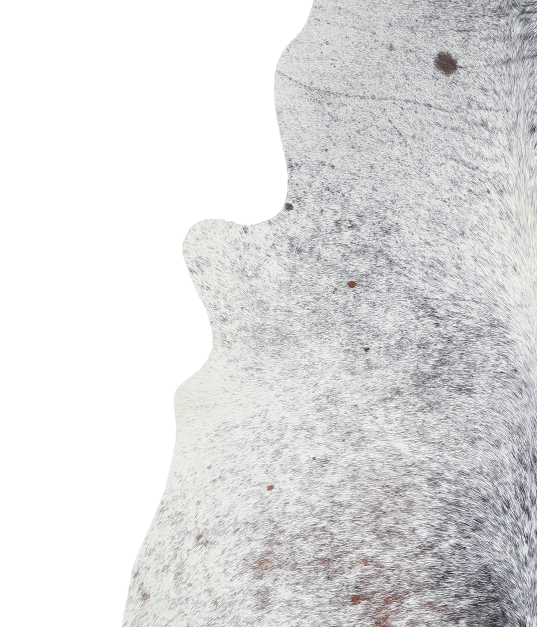 Salt and Pepper Black X-Large Brazilian Cowhide Rug 7'2"H x 6'5"W #A20