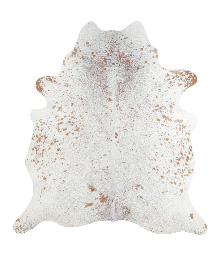 Salt and Pepper Brown X-Large Brazilian Cowhide Rug 6'8"H x 6'0"W #A20738 by Hudson Hides