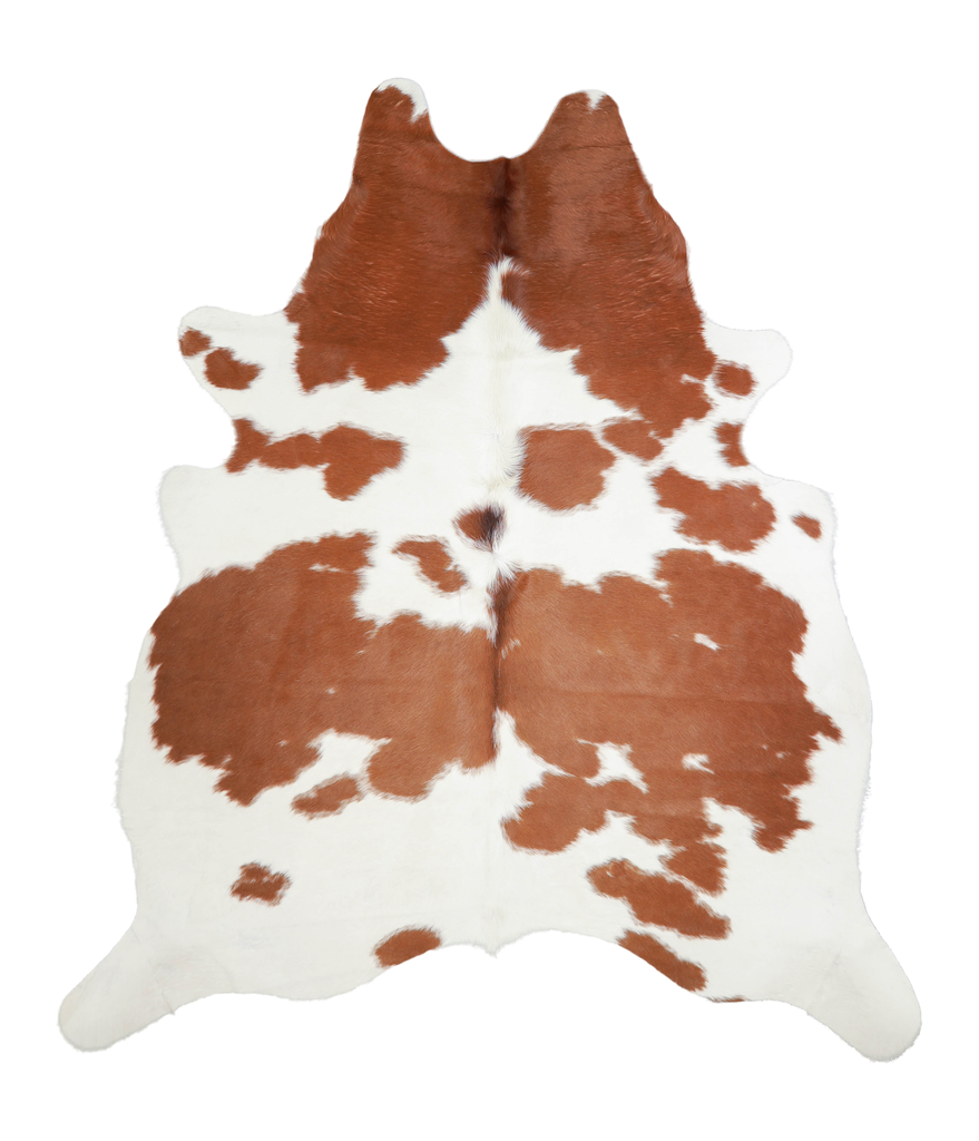 Brown and White X-Large Brazilian Cowhide Rug 7'0"H x 6'1"W #A20739 by Hudson Hides