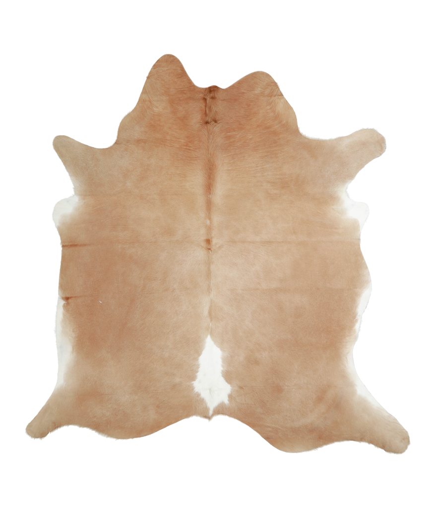 Beige XX-Large Brazilian Cowhide Rug 7'4"H x 7'0"W #A20751 by Hudson Hides