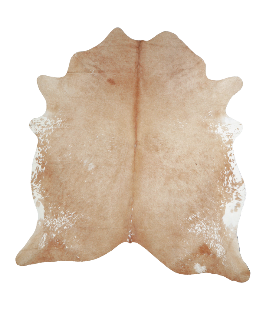 Beige XX-Large Brazilian Cowhide Rug 7'5"H x 6'9"W #A20752 by Hudson Hides