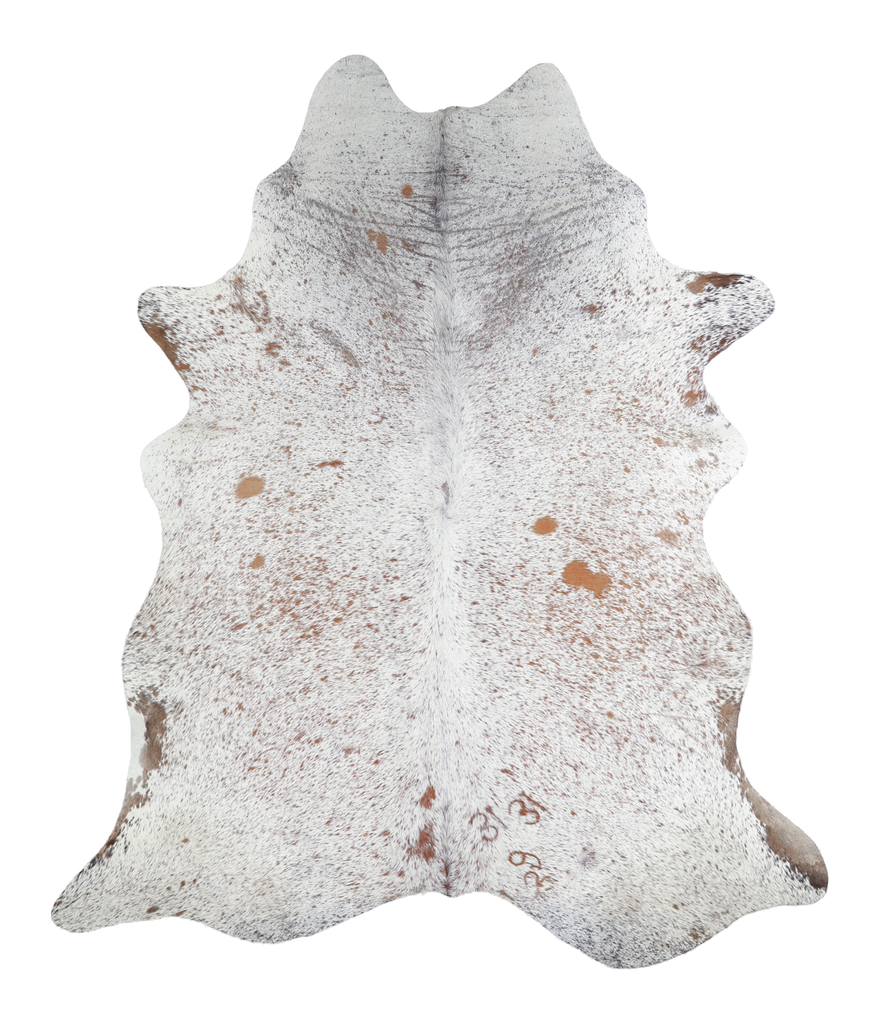 Salt and Pepper Brown X-Large Brazilian Cowhide Rug 7'8"H x 6'5"W #A20757 by Hudson Hides