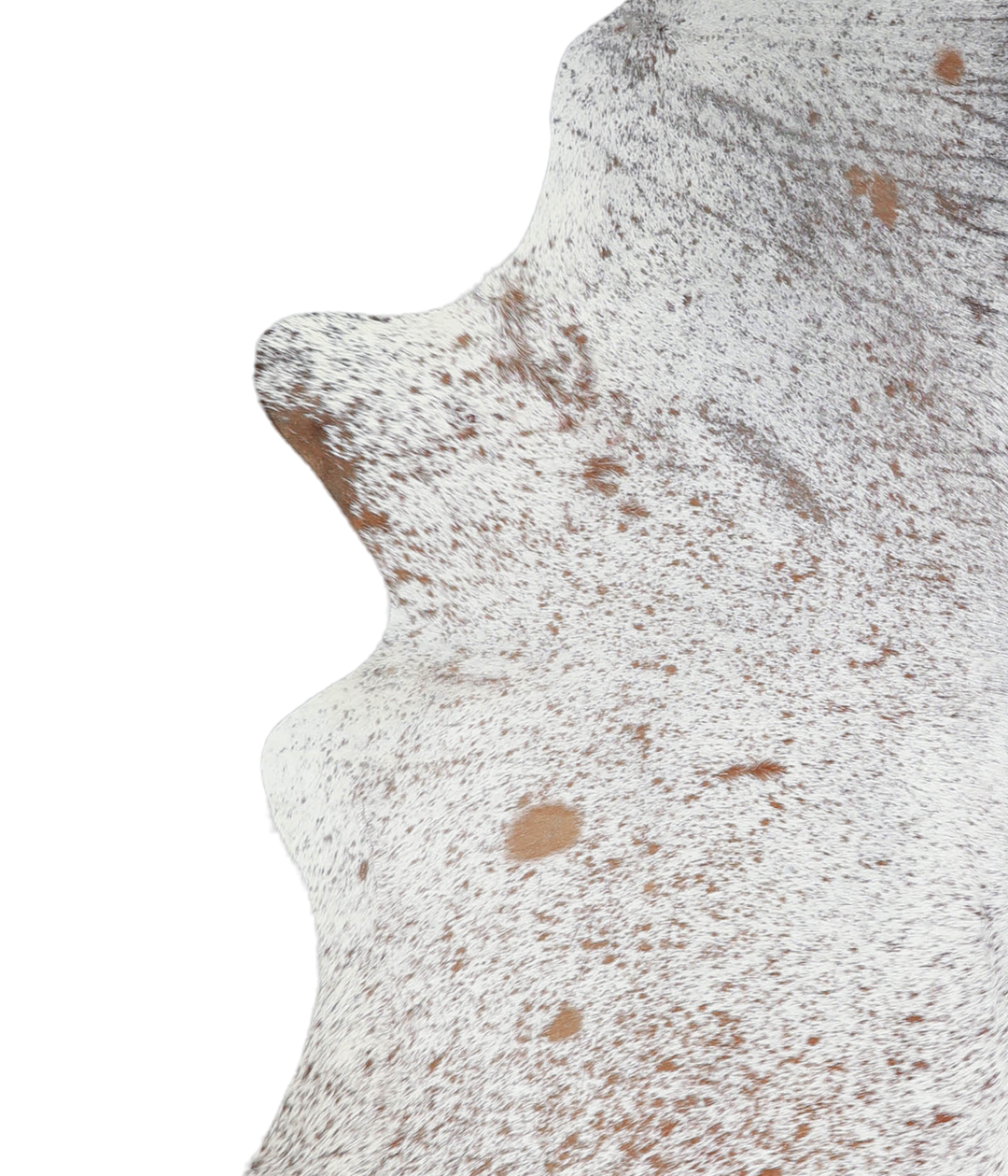 Salt and Pepper Brown X-Large Brazilian Cowhide Rug 7'8"H x 6'5"W #A20