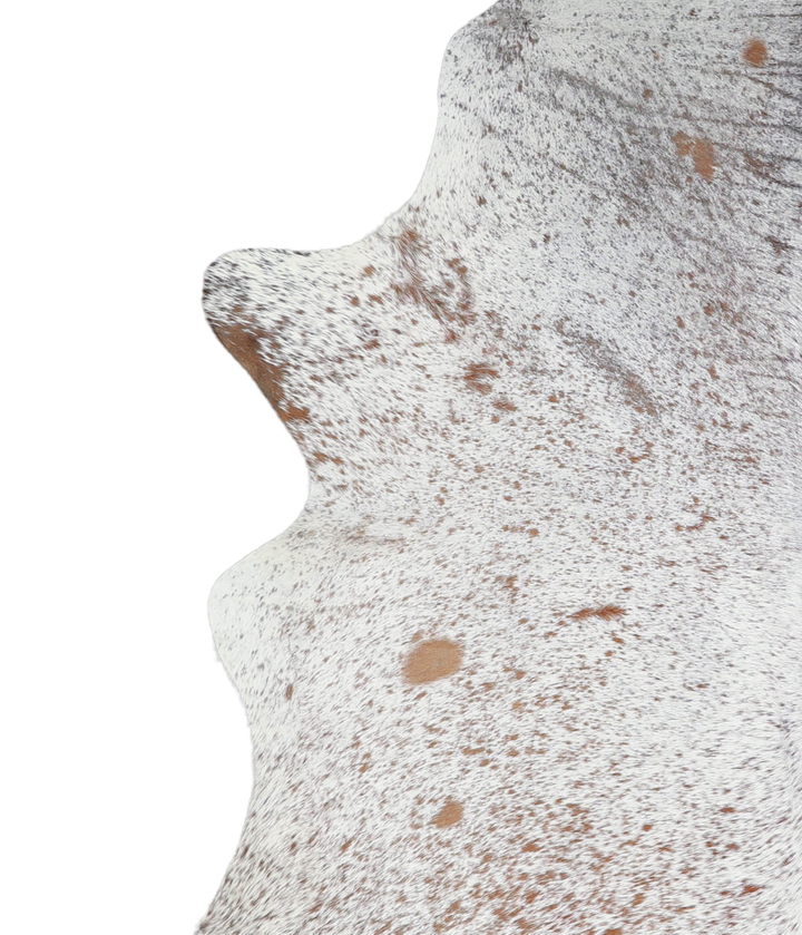 Salt and Pepper Brown X-Large Brazilian Cowhide Rug 7'8"H x 6'5"W #A20757 by Hudson Hides