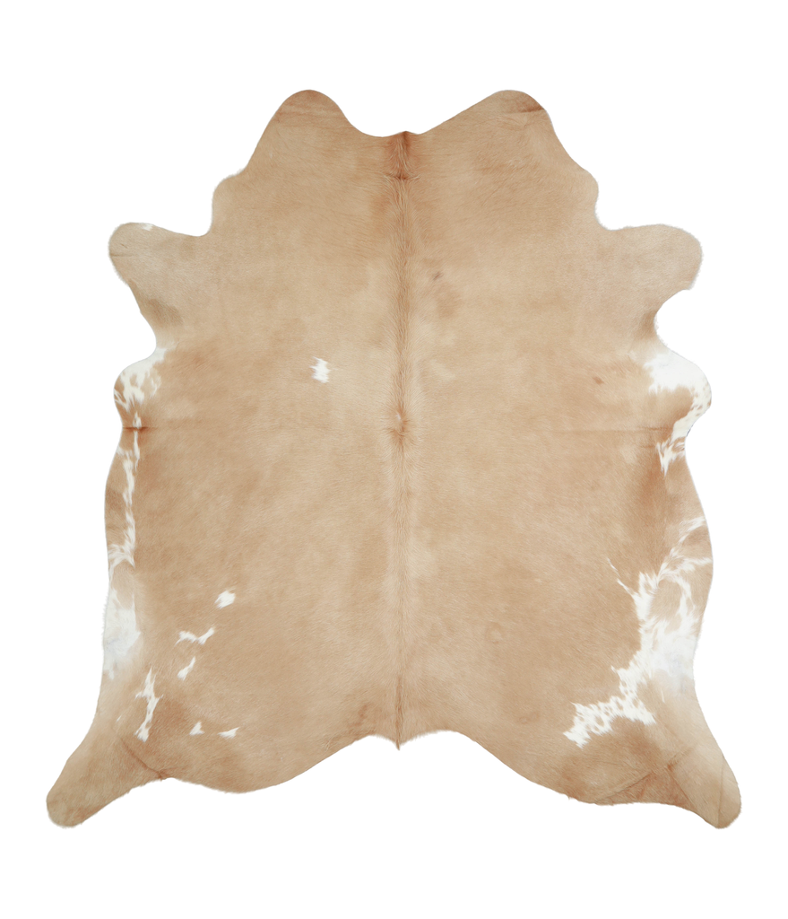 Beige XX-Large Brazilian Cowhide Rug 7'7"H x 7'1"W #A20763 by Hudson Hides