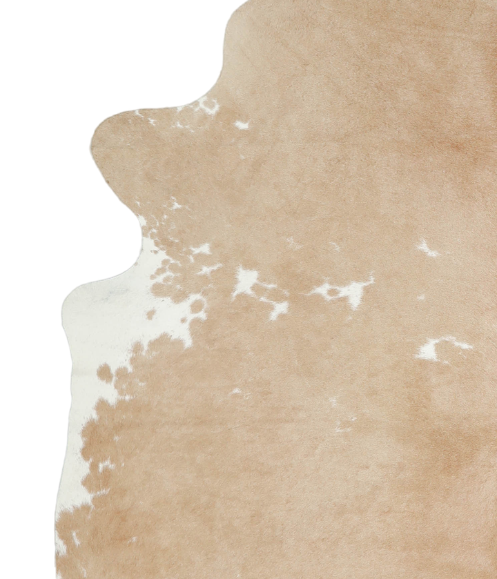 Beige and White X-Large Brazilian Cowhide Rug 7'6"H x 6'1"W #A20771 by Hudson Hides