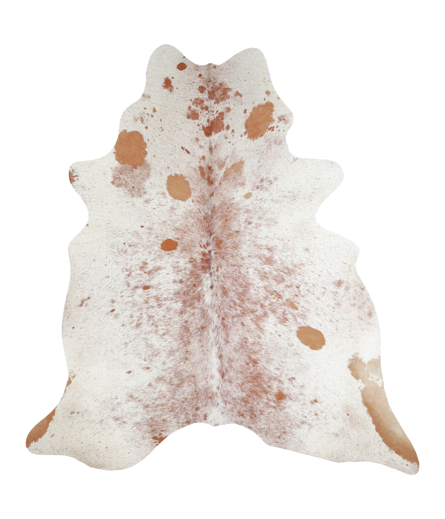 Salt and Pepper Brown X-Large Brazilian Cowhide Rug 7'1"H x 6'5"W #A20823 by Hudson Hides