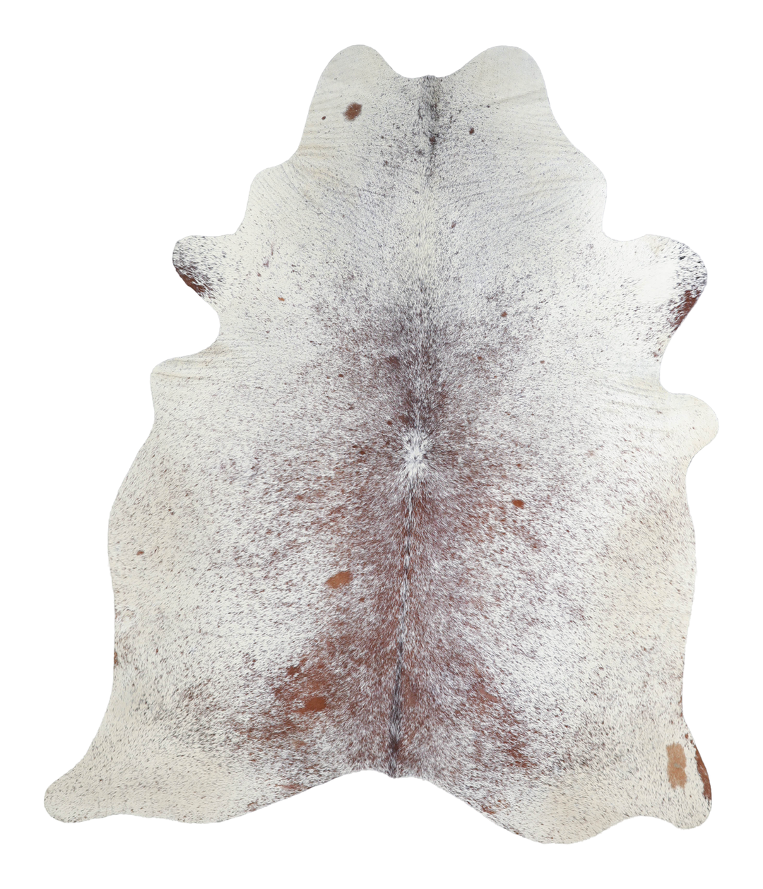 Salt and Pepper Brown Large Brazilian Cowhide Rug 6'10"H x 5'9"W #A208