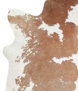 Brown and White X-Large Brazilian Cowhide Rug 6'9"H x 6'1"W #A20832 by Hudson Hides