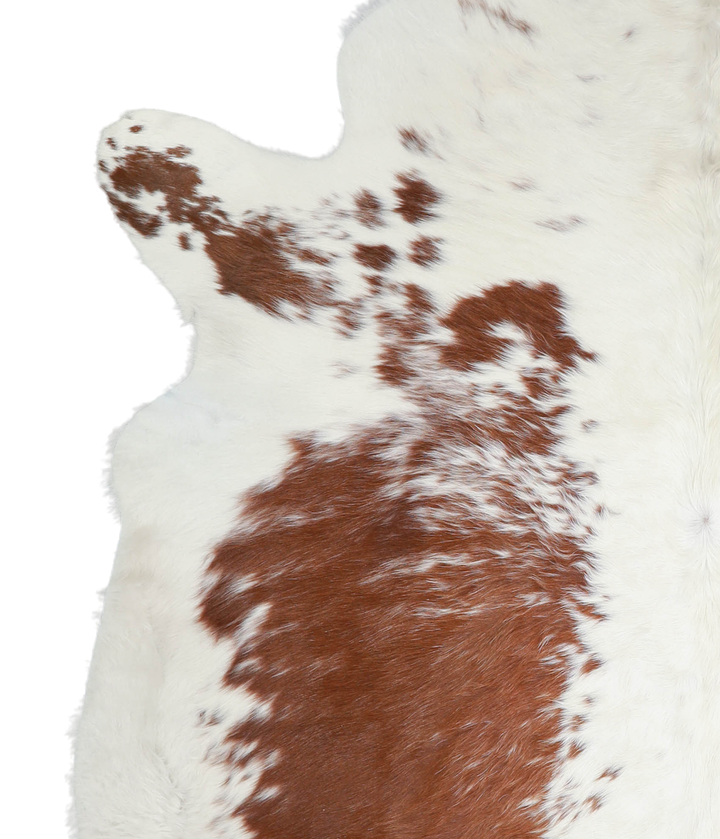 Brown and White XX-Large Brazilian Cowhide Rug 8'0"H x 6'11"W #A20833 by Hudson Hides