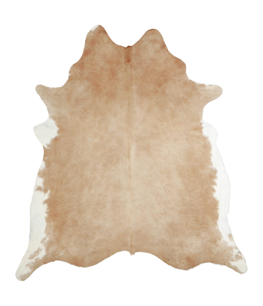 Beige XX-Large Brazilian Cowhide Rug 7'8"H x 6'10"W #A20875 by Hudson Hides