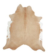 Beige XX-Large Brazilian Cowhide Rug 7'11"H x 6'11"W #A20877 by Hudson Hides