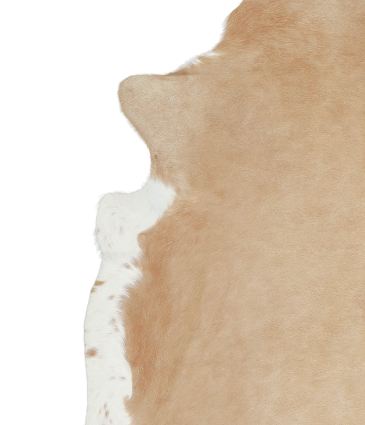 Beige XX-Large Brazilian Cowhide Rug 7'11"H x 6'11"W #A20877 by Hudson Hides