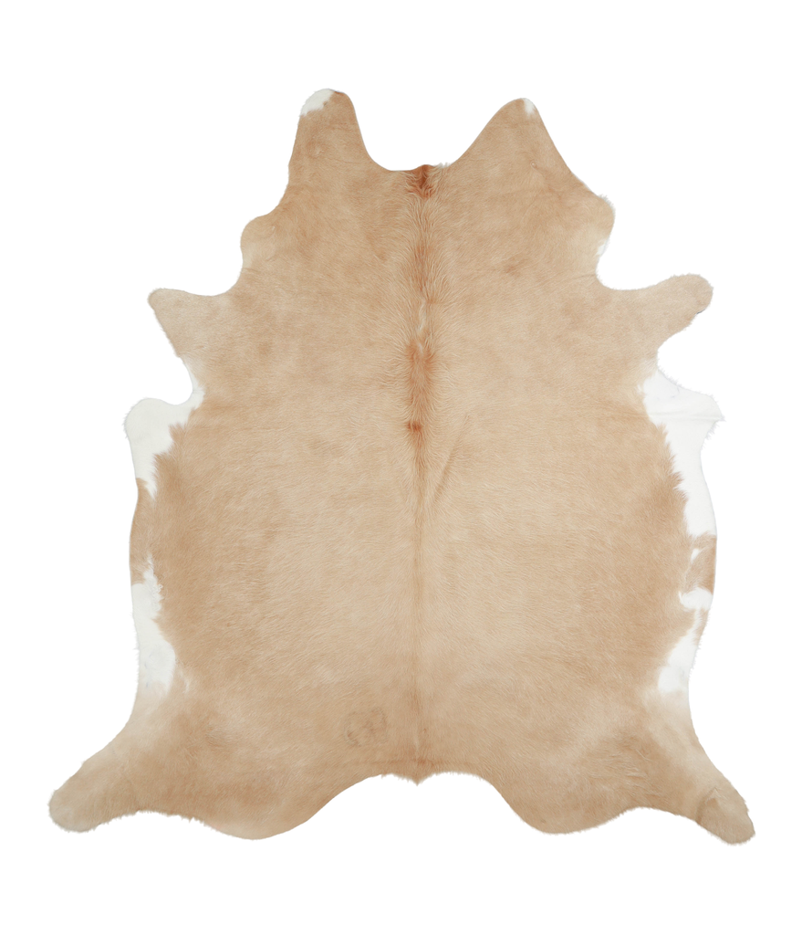 Beige X-Large Brazilian Cowhide Rug 7'4"H x 6'9"W #A20882 by Hudson Hides
