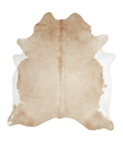 Beige and White X-Large Brazilian Cowhide Rug 7'4"H x 6'7"W #A20893 by Hudson Hides
