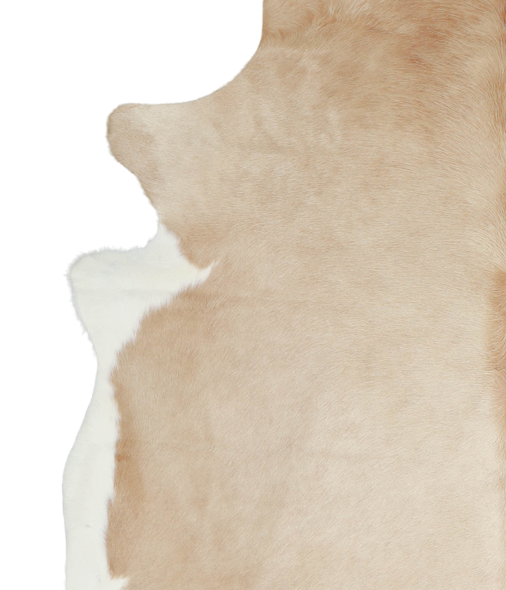 Beige and White X-Large Brazilian Cowhide Rug 7'4"H x 6'7"W #A20893 by Hudson Hides