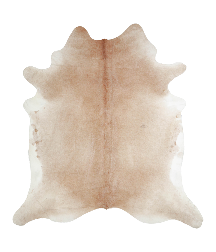 Beige XX-Large Brazilian Cowhide Rug 7'10"H x 7'2"W #A20896 by Hudson Hides