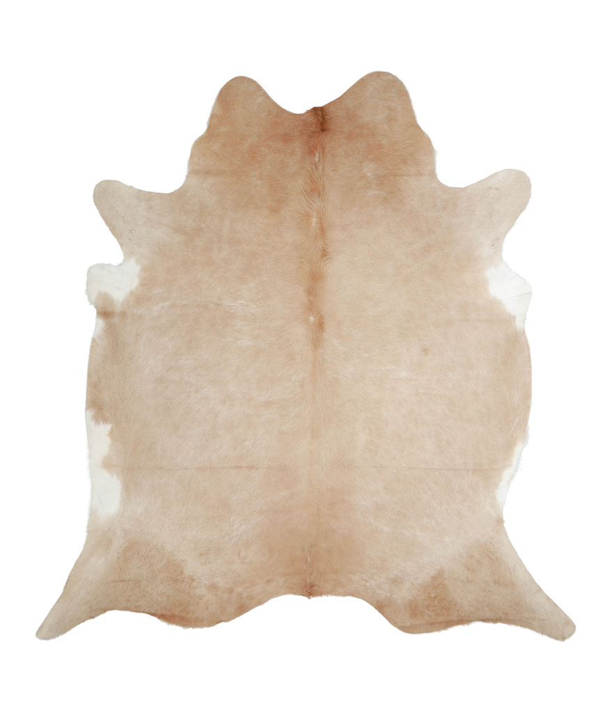 Beige XX-Large Brazilian Cowhide Rug 7'7"H x 7'2"W #A20898 by Hudson Hides