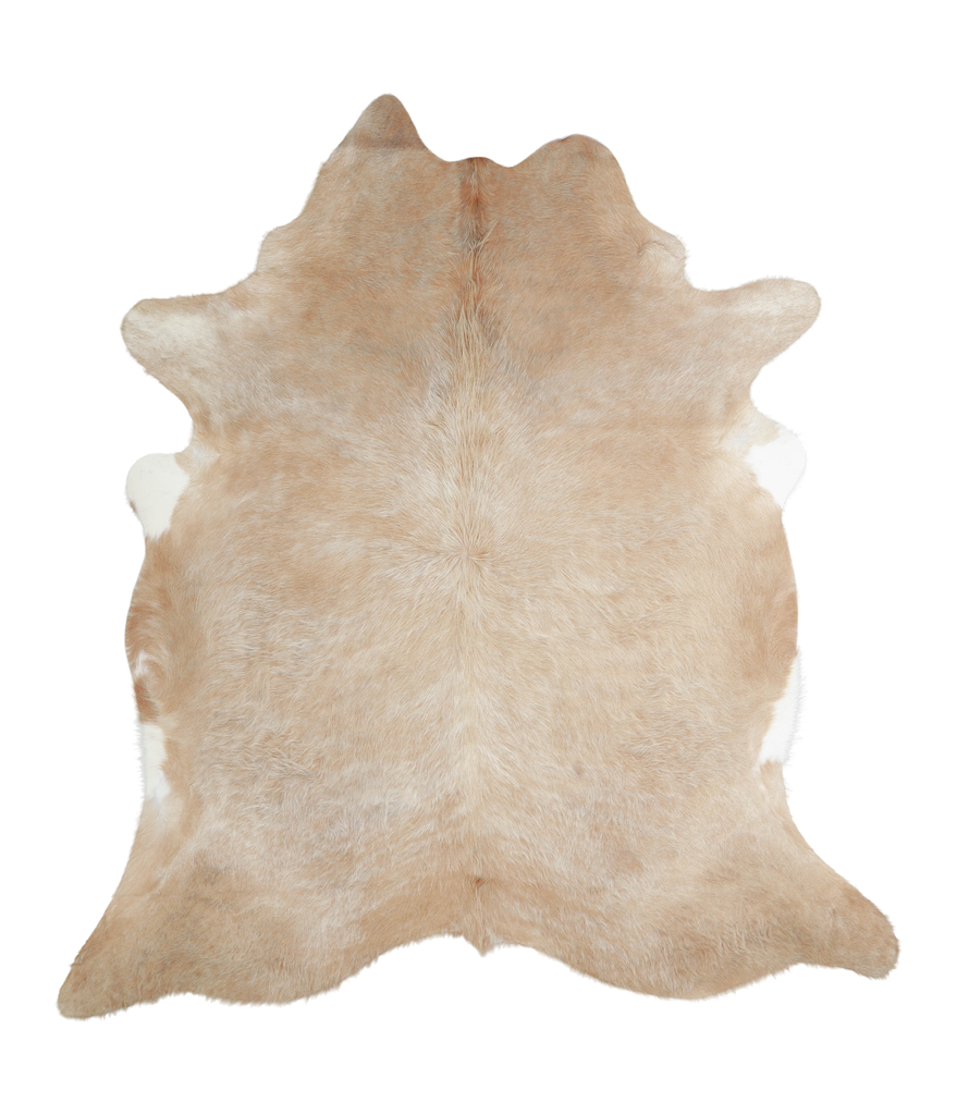Beige X-Large Brazilian Cowhide Rug 7'4"H x 6'8"W #A20902 by Hudson Hides
