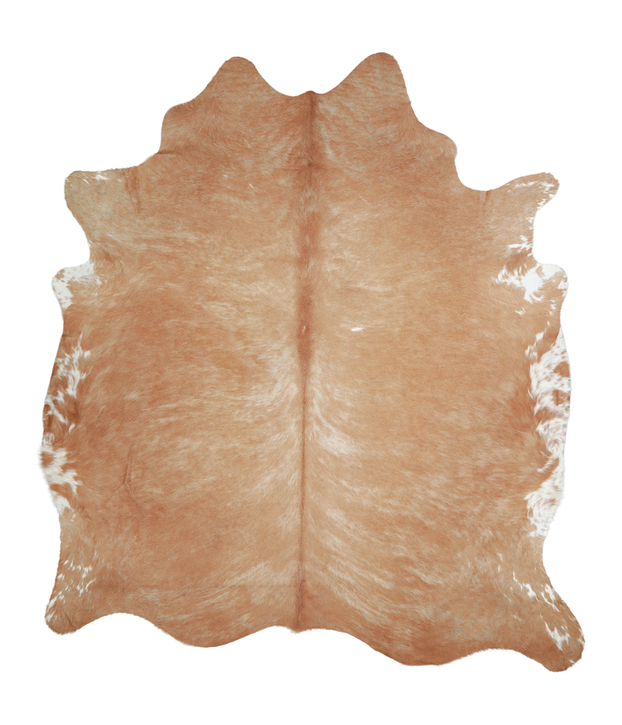 Beige XX-Large Brazilian Cowhide Rug 7'8"H x 6'8"W #A20908 by Hudson Hides