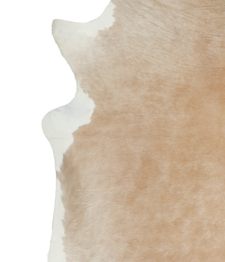 Beige X-Large Brazilian Cowhide Rug 7'0"H x 6'7"W #A20910 by Hudson Hides